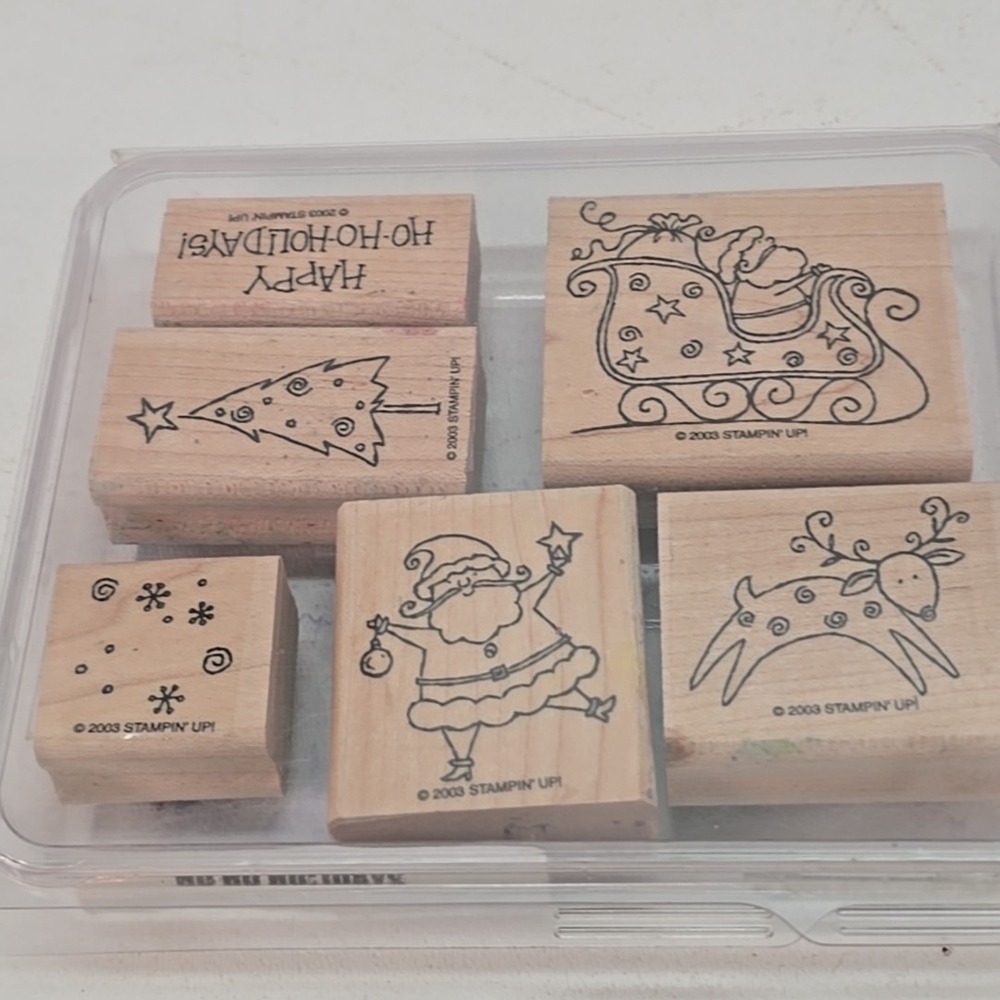 STAMPIN' UP! ~ Ho-Ho-Holidays ~‎ Stamp Set of 6 2003